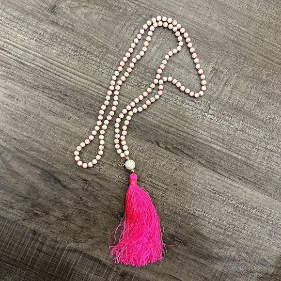 Lilly Pulitzer Jewelry - 23in Lilly Pulitzer Hot Pink Tassel Necklace